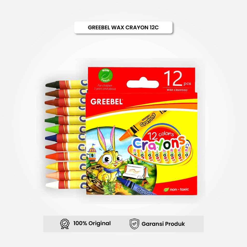 

GREEBEL Crayon Krayon Wax 12 Warna / Crayon Lilin