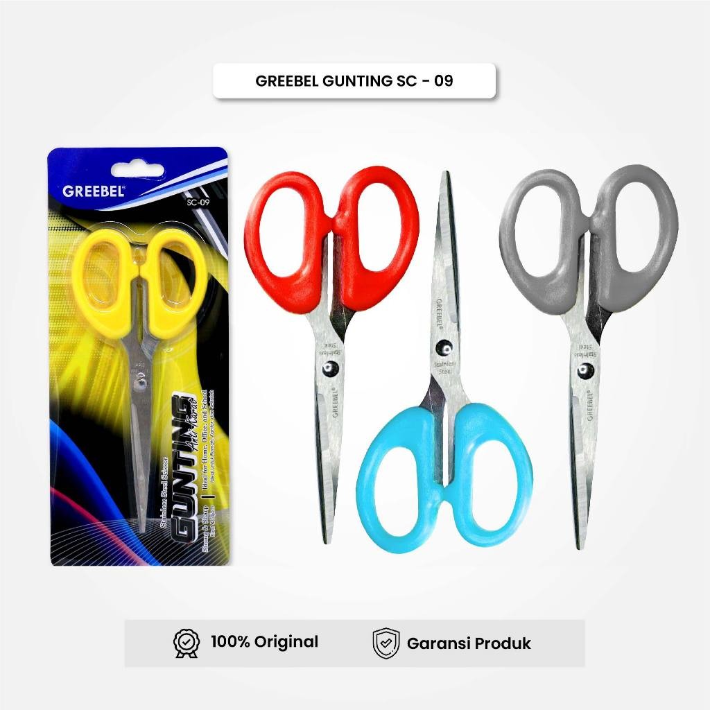 

Gunting Sedang Scissor (SC-09) GREEBEL / Gunting Dapur Sedang Anti Karat Nyaman Digunakan / Vemilo