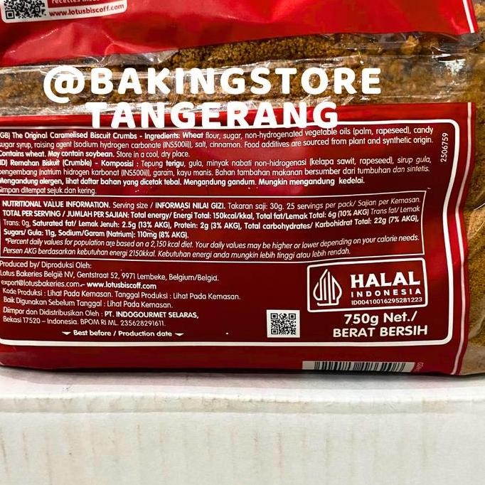 

Promo Lotus Biscoff Cookies Crumb | Lotus Crumble 750 Gr