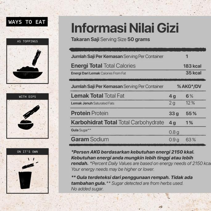 

Murah Original Beef Jerky (Dendeng Amerika) Makanan Ringan