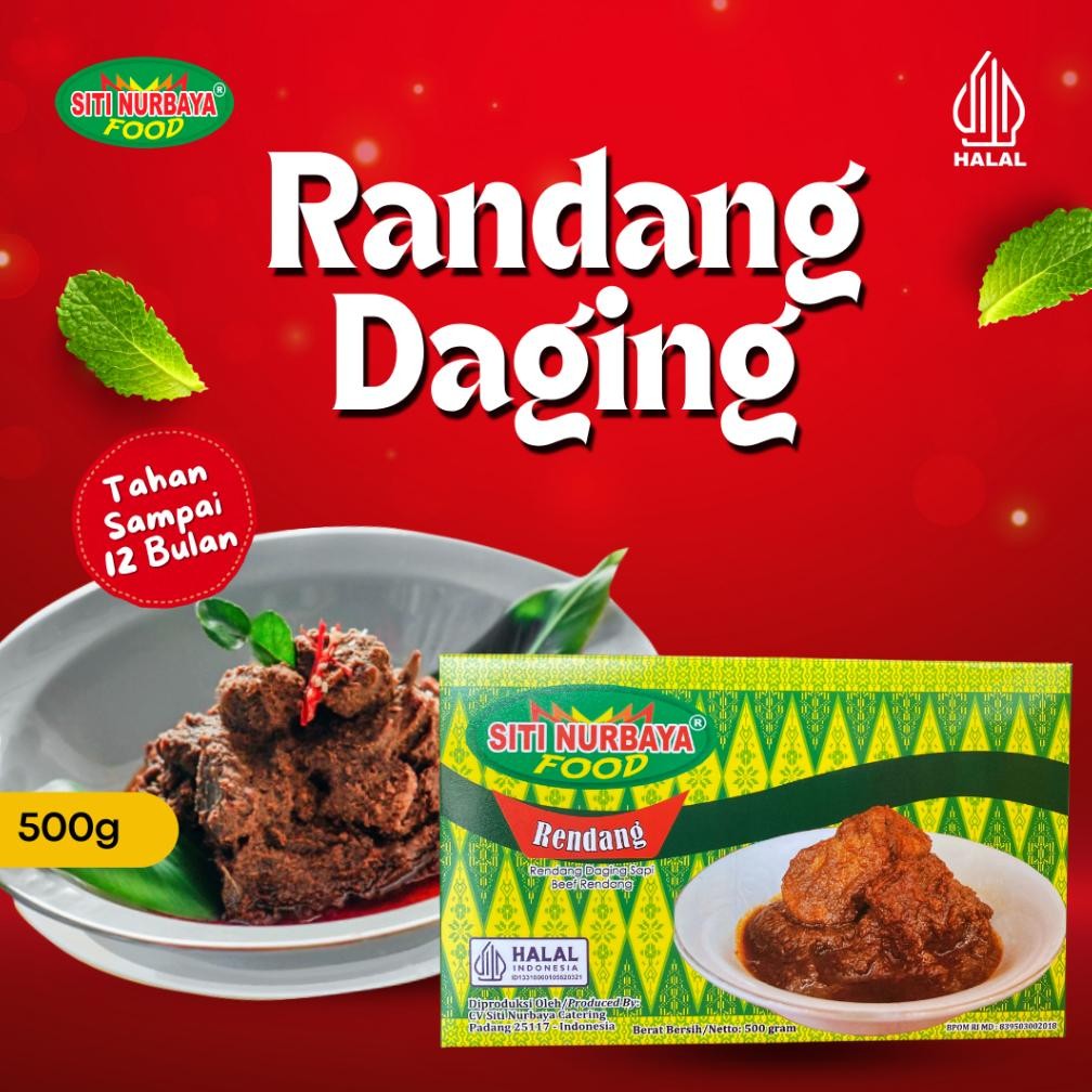 

Rendang Daging Sapi (500g) - Siti Nurbaya Food