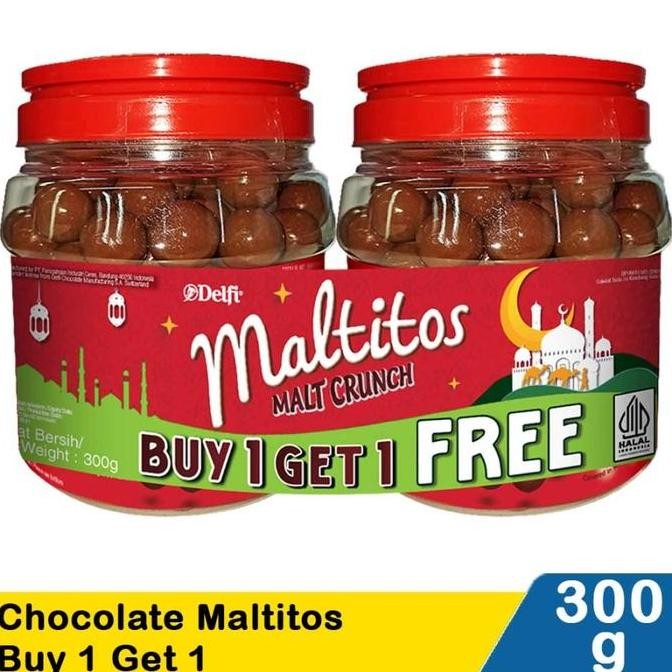 

Promo Delfi Maltitos Edisi Lebaran 2 Toples X 275 Gram Snack Coklat Premium