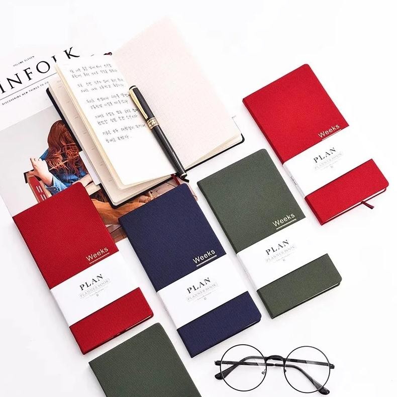 

New Week Planner Notebook Self-Filling Creative Simple Daily Weekly Plan Timeline Cloth Book Schedule Book Portable Notebook