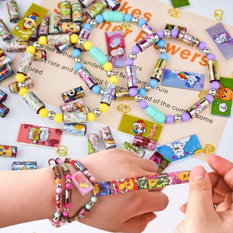 

70/140 Pcs Hot Selling Kids Children Toy Sticker Creative Funny Stationery Stick Rolls Sticker Bracelet Colorful