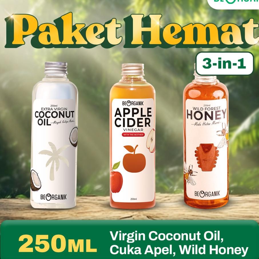 

Beorgani Deto Energy Boot Paage Virgin Coconut Oil Cider Vinegar Wild Honey 250Mlml