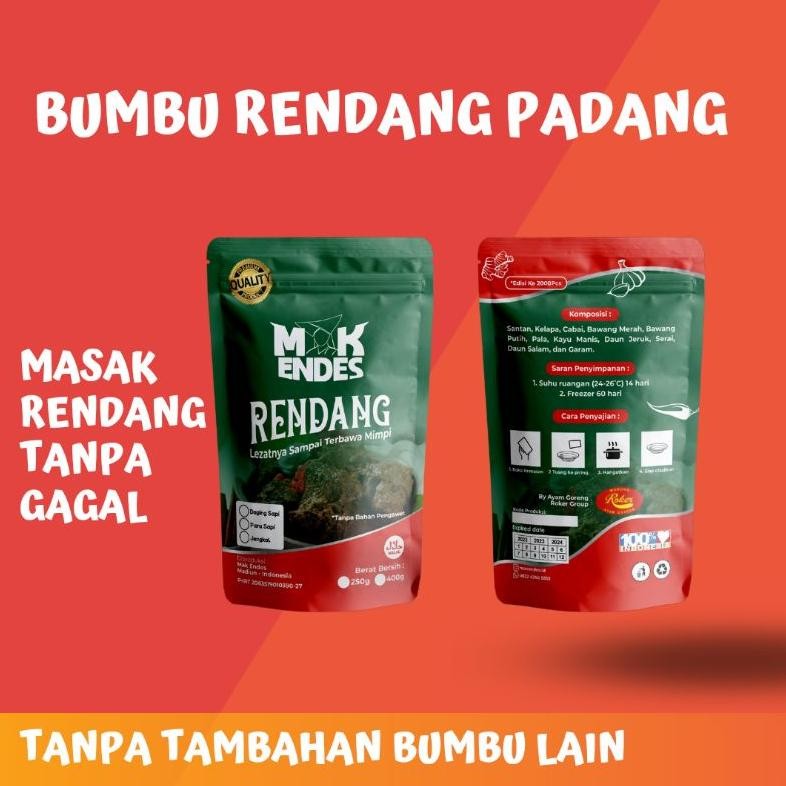 

Bumbu Rendang 250 gram Asli Padang Enak Murah Praktis