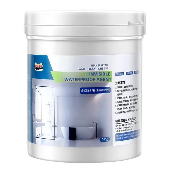 LTP-Lem Transparan Anti Bocor Kuas Cat Lem Pelapis Perekat Waterproof+Kuas Original Penambal Ori Cat