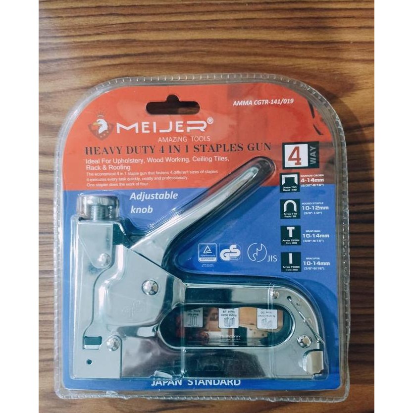 

Baru MEIJER Staple Gun 4 in 1 Way Heavy Duty Staples Tembak hekter jok