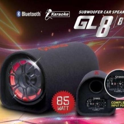 Speaker Portable Niko Gl 8 Subwofer 8 Inch Mobil Tabung Bluetooth Usb Car Speaker Karaoke Remote New