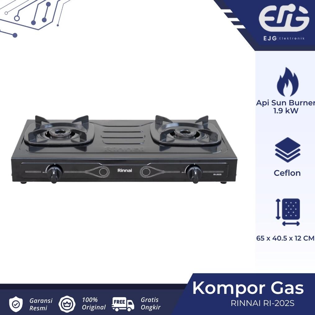 Kompor Rinnai 2 Tungku Rinnai RI-202S Tlon RI 202 S