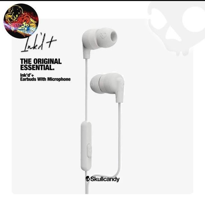 Skullcandy Ink'D+ In-Ear Original 100% Earphone With Mic Headset Bass Stereo New Stok