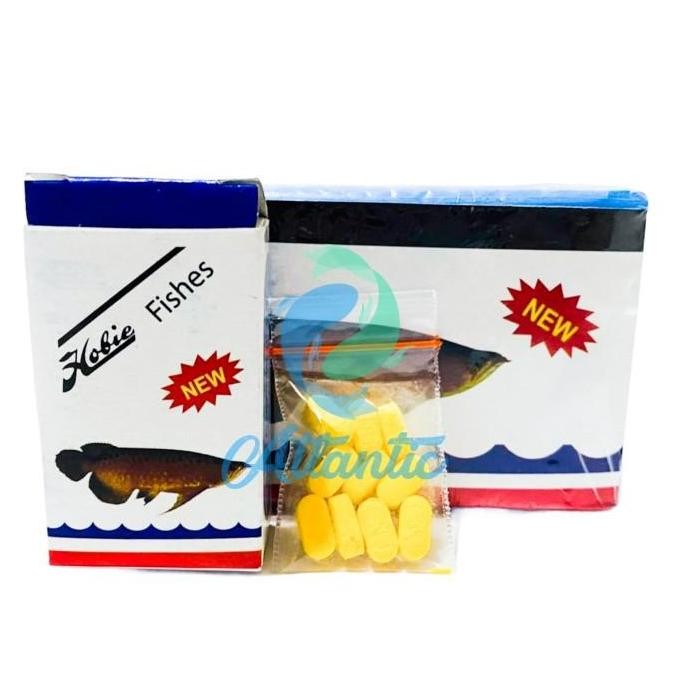 Terlaris Hobie 100 Tablet Vitamin Obat Stress Penambah Nafsu Makan Ikan Hias