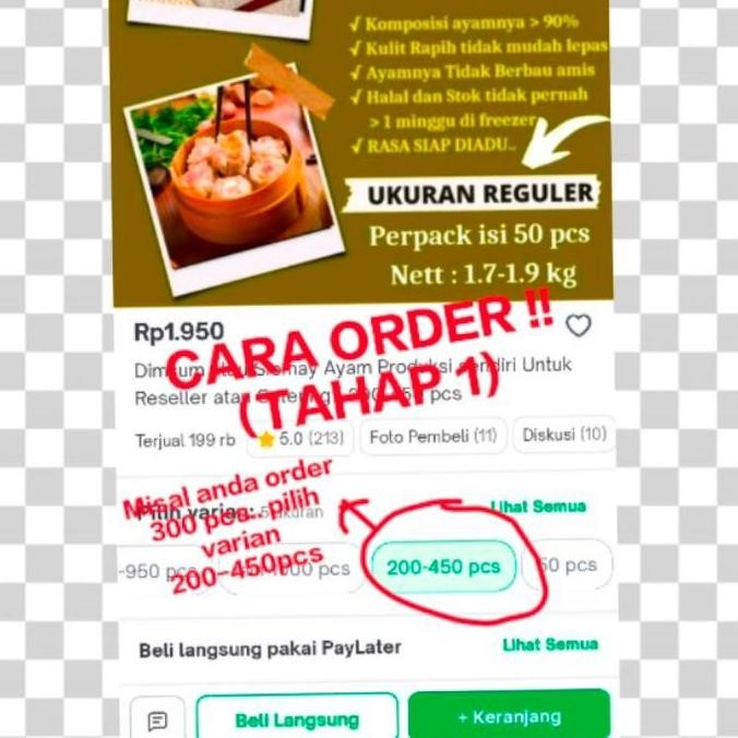 

HIW REGULER SIZE XL!! (HARGA Perpack = isi 50 pcs) PABRIK Frozen food madame Dimsum ayam atau Siomay Ayam Produksi sendiri Untuk Reseller