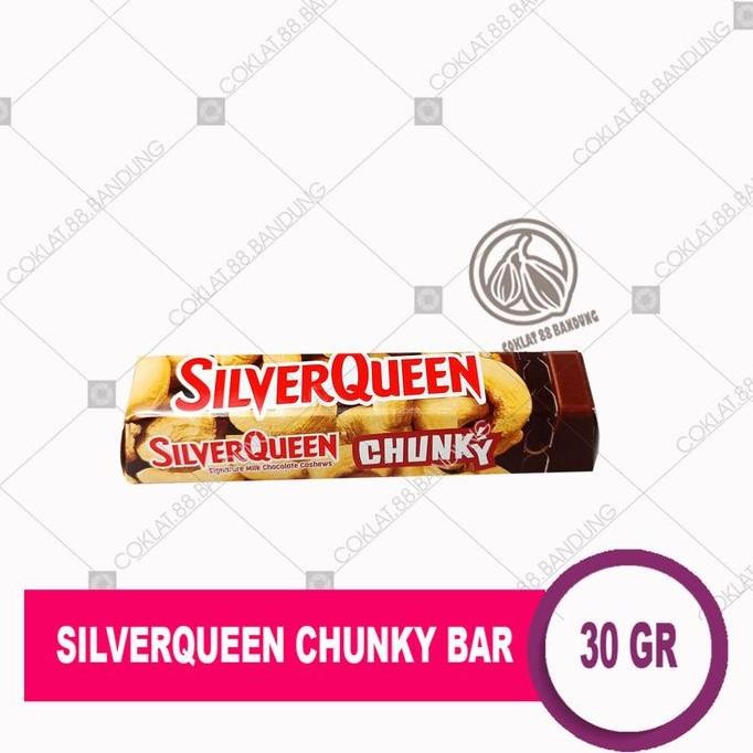 

HIW SILVERQUEEN CHUNKY BAR 10 PCS X 26gr ex 30 gr, COKELAT SILVERQUEEN CHUNKY 26 GRAM ISI 10 COKLAT ALMOND MEDE CHOCOLATE SNACK FOOD