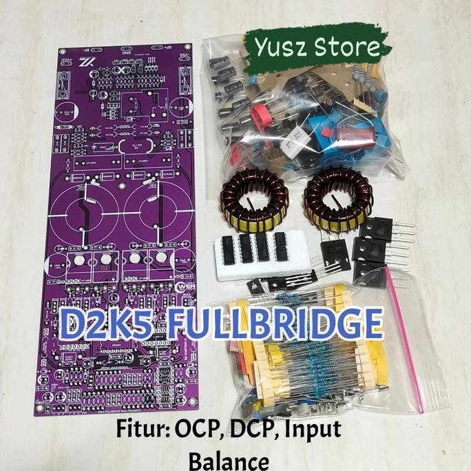 Paket Diy D2K5 Fullbridge Class D Power Amplifier Dobel Feedback New Stok