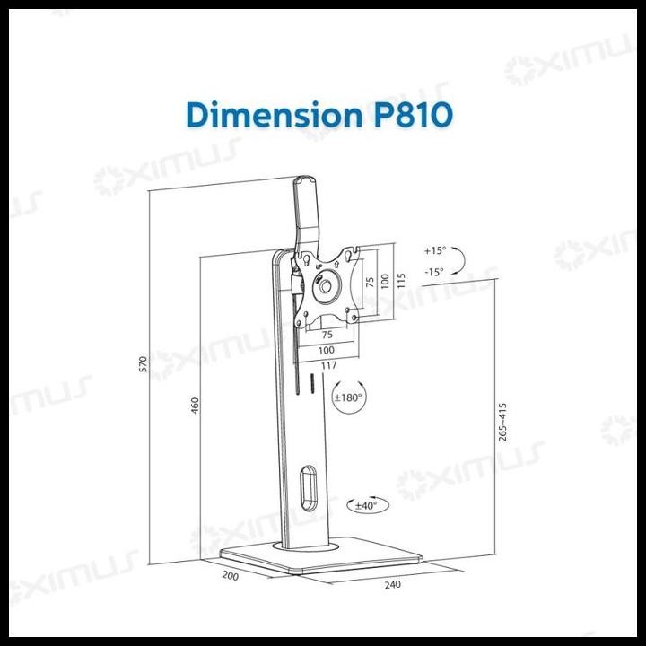 

Bracket Desk Stand Meja 1 Monitor Naik Turun 17 - 32 Inch Oximus P810 Computer Computer Laptop Komputer Good Quality