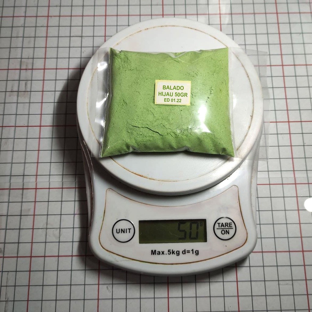 

BUMBU TABUR 50G REPACK RASA BALADO HIJAU HALAL, DIJAMIN ENAK DIMAKAN