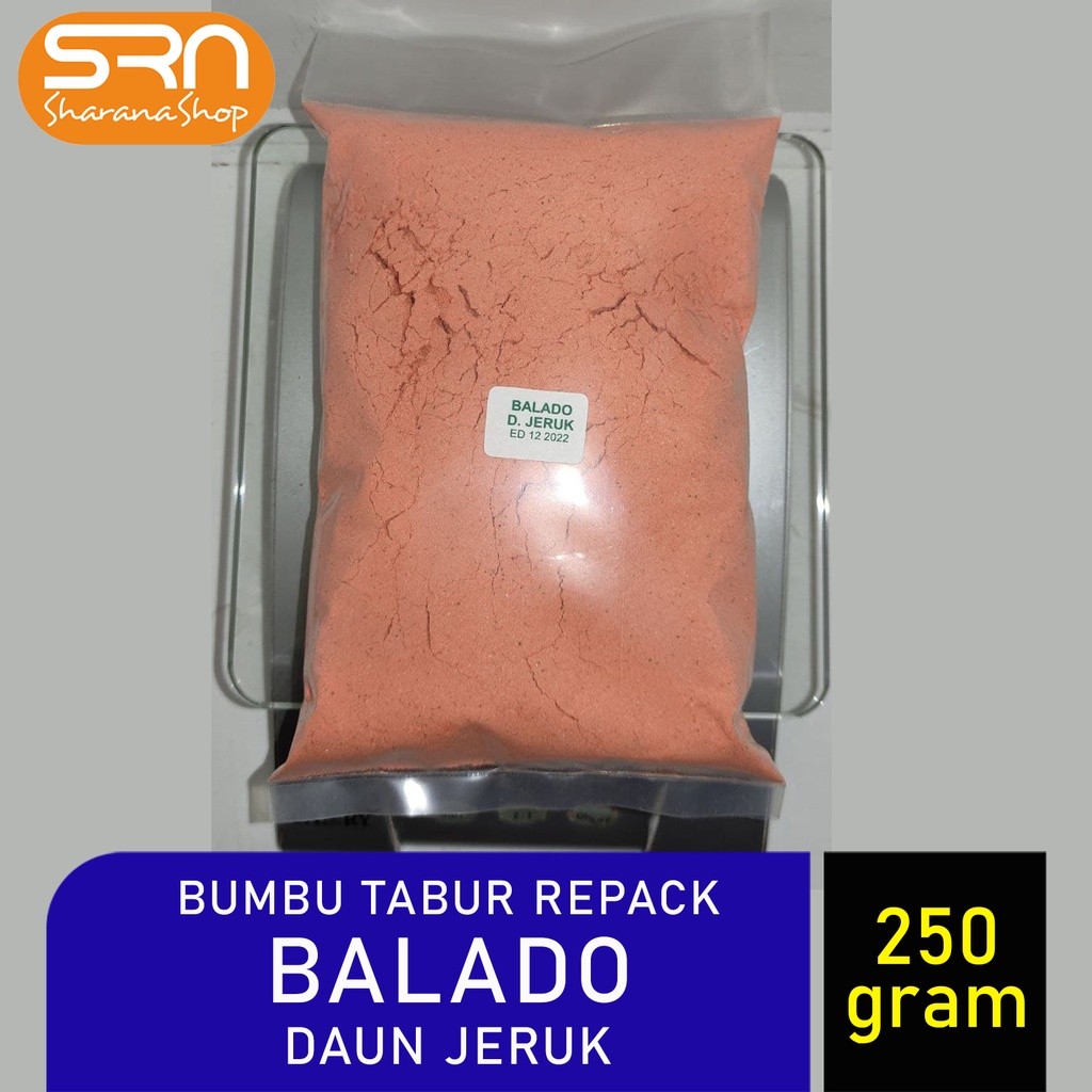 

BUMBU TABUR 250 GRAM REPACK RASA BALADO DAUN JERUK COCOK UNTUK ANEKA KRIPIK, AYAM SHIHLIN, KULIT/CEKER/USUS AYAM KRISPY, POPCORN, KENTANG KRISPY / ULIR, CIMOL, GORENGAN, TAHU CRISPY, MIE LIDI, KRIPIK PISANG, MAKARONI, RUJAK JAMBU KRISTAL, RUJAK BUAH DLL.