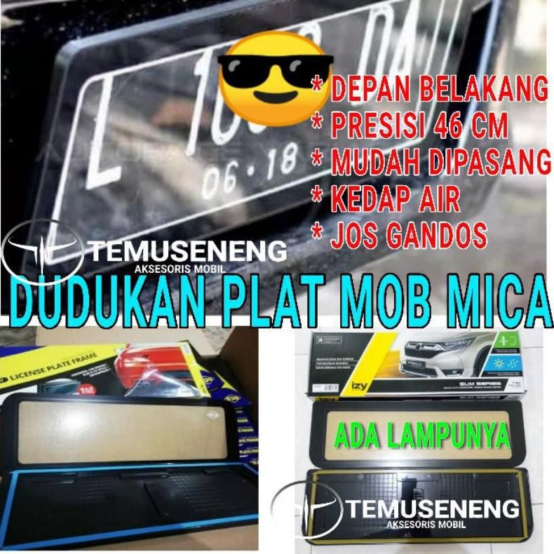 NEW Harga Sepasang Dudukan Plat Mobil Nomor Wadah Bracket Led Mika Akrilik Mica Acrylic Astra 46 Cm