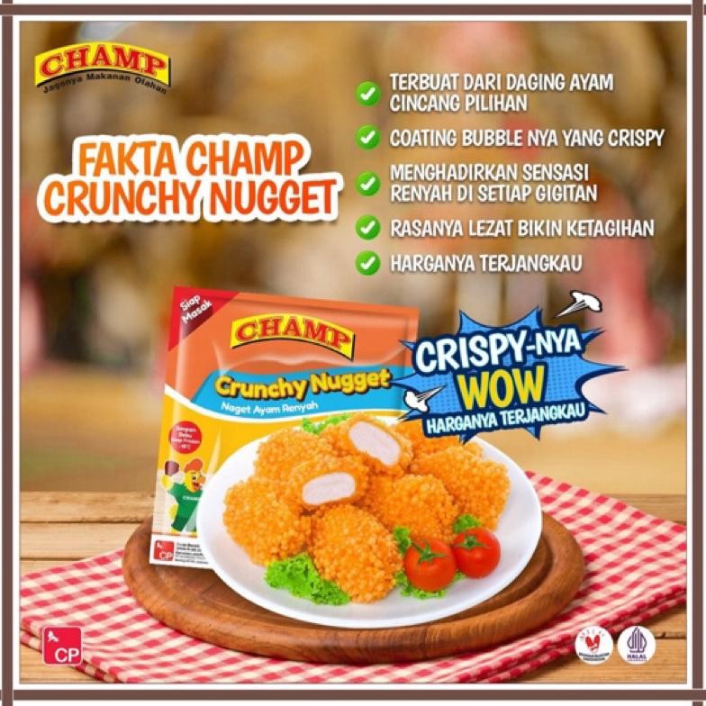 

Diskon Champ Crunchy Nugget 225Gr Promo