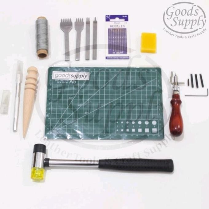 

TERBARU - Ultimate Essential Beginner DIY Hand Sewing Leather Tools Set