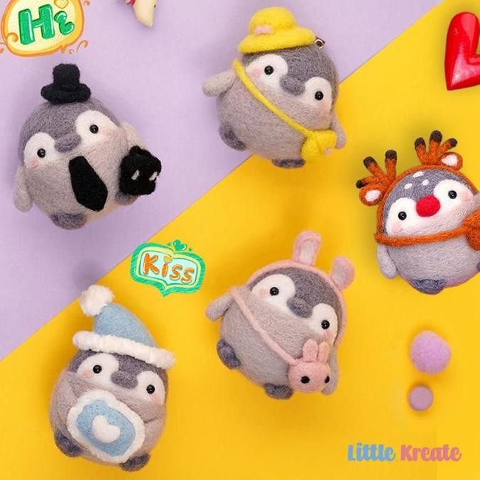 

Needle Felt Doll #01 - Little Kreate DIY Needle Felting Set - Wool Felt Handmade Craft Kit - Paket Felt Boneka Jarum Tusuk