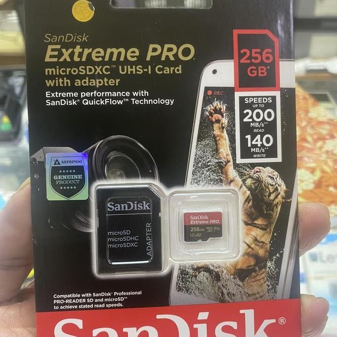 Micro SD HC - SDXC - Sandisk Extreme PRO 256GB (A2) 170MB/s Original