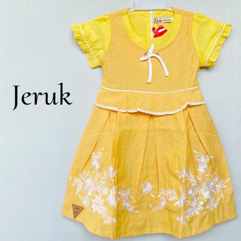 Diskon Dress Sazkia Katun Anak Zia Collection 3-10Tahun Prermium