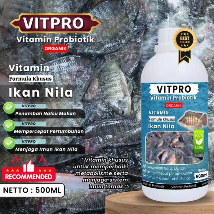 

Terlaris Vitpro Ikan Nila (500Ml) I Vitamin Penggemuk Ikan I Vitamin Penambah Nafsu Makan Ikan L Obat Nafsu Makan Ikan 100% Organik