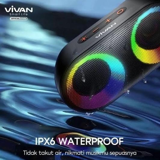 Speaker Bass Bluetooth Portable Vivan Vs16 Waterproof Super Bass New Stok