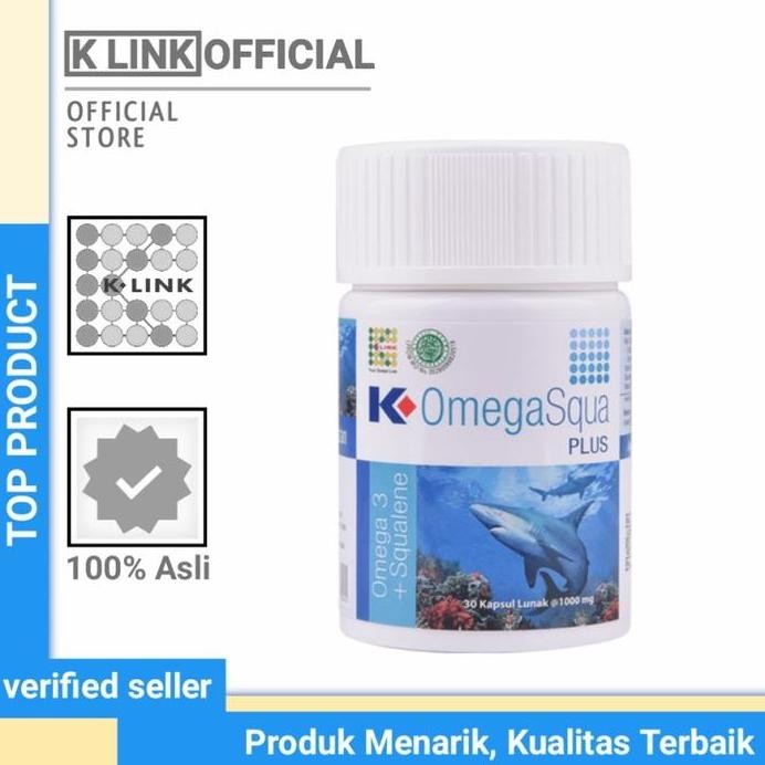 

Terlaris K Omega Squa K-Link Original Bpom (1 Botol Isi 30 Softgel) Omega Squalene Suplemen Minyak Ikan Vitamin