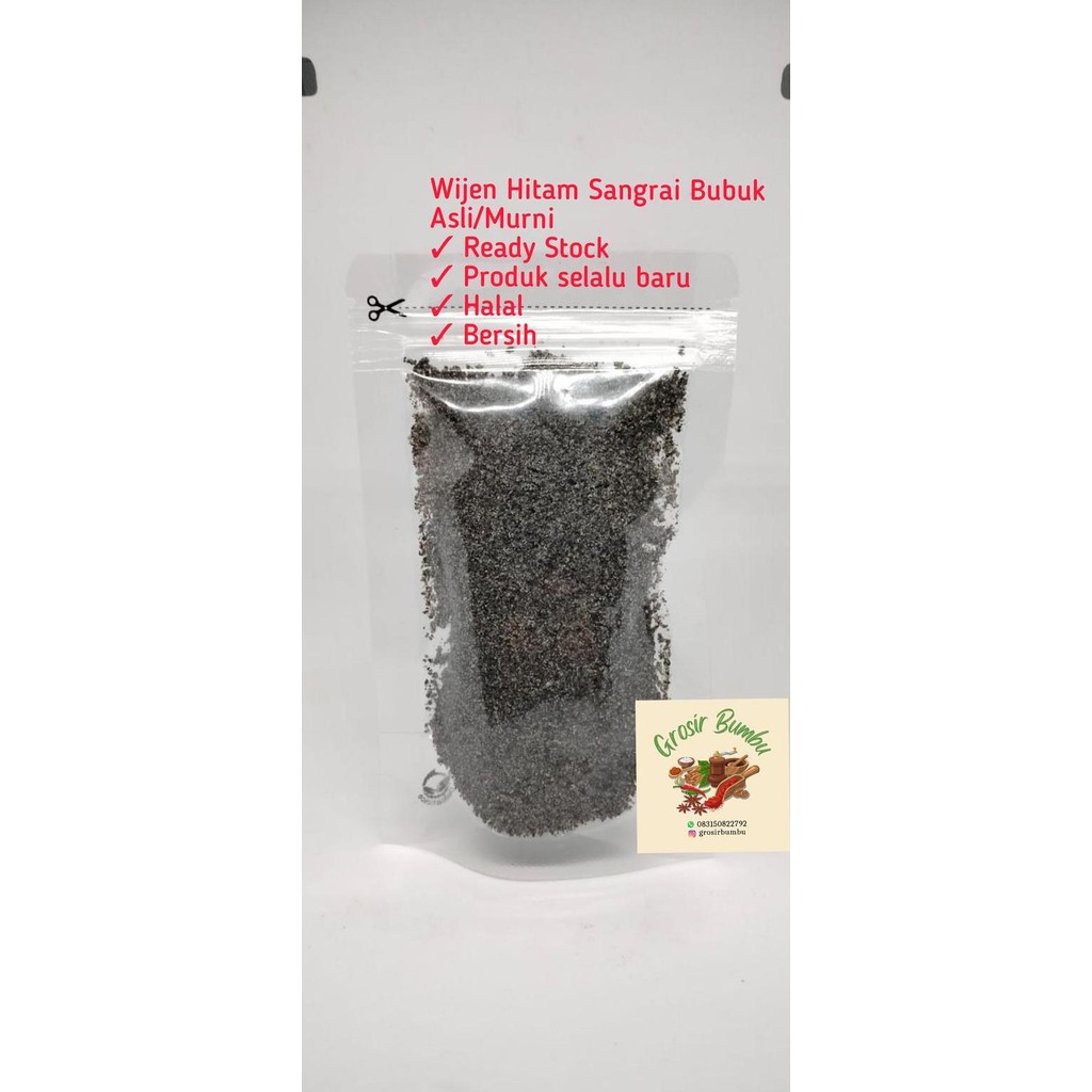 

Terlaris Wijen Hitam Sangrai Bubuk 1Kg / Black Sesame Powder Roasted