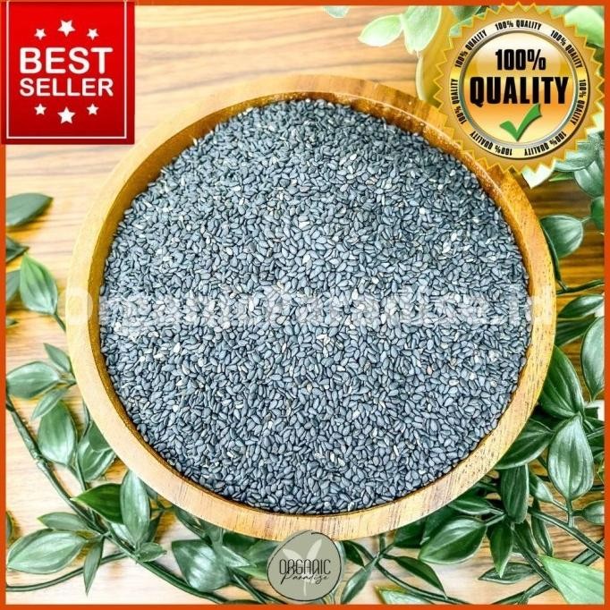 

Terlaris Wijen Hitam / Black Sesame 1 Kg Premium Quality Organic Paradise