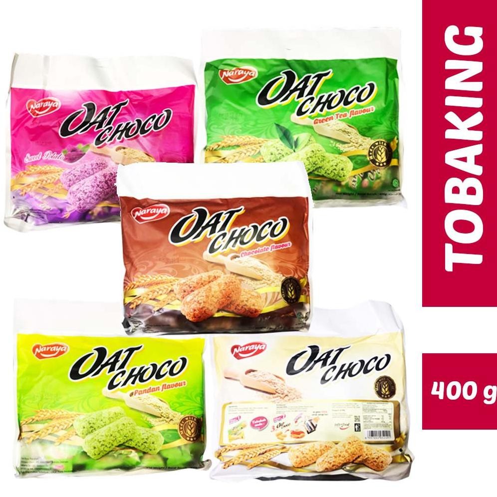 

Naraya Oat Choco Snack Oat Sereal Vanilla Pandan Green Tea Strawberry 400gr AST nUg