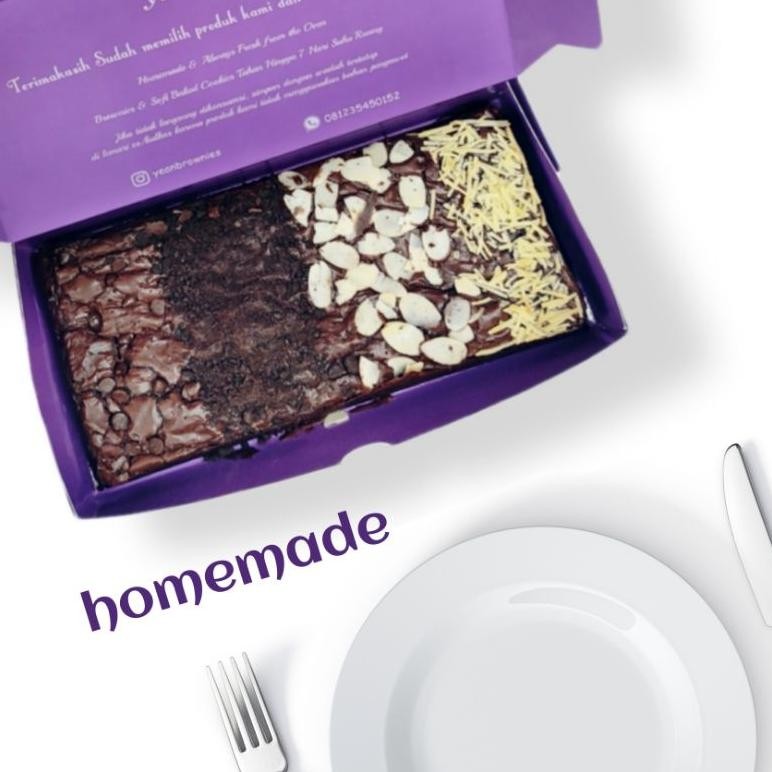 

fudgy brownies classic / brownies panggang Yean Brownies nUg