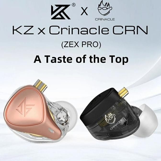 Kz Zex Pro Crn Crinacle Mic Electrostatic+Dynamic+Balanced Earphone New Stok
