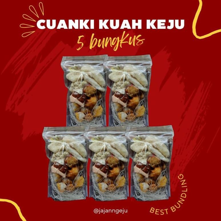 

[READY STOCK] Paket Cuanki Cheese Instan Kuah Keju Porsi Jumbo 5 pcs nUg