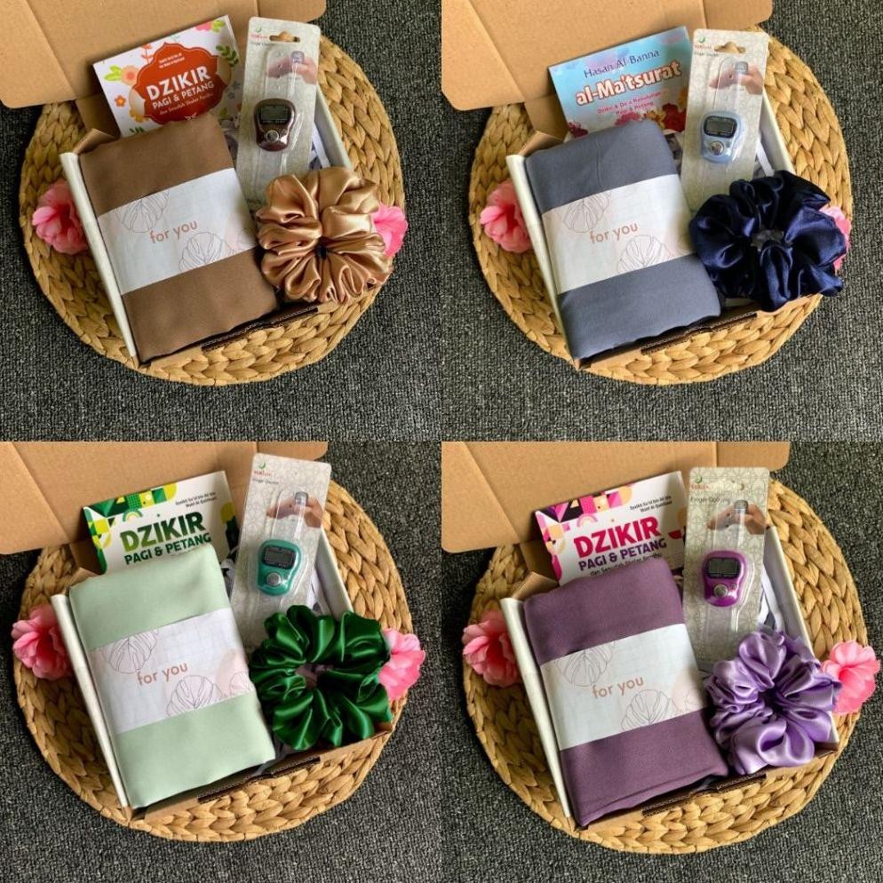 

Mini Hampers / Gift Box / Hadiah / Kado Hijab Tasbih Doa Dzikir Scrunchie Muslimah Perempuan Cewek Murah Ulang Tahun, Ultah, Lebaran, Idul Fitri, Ramadhan, Wedding, Hari Guru, Perpisahan Wali Kelas, Sidang, Hadiah unik, Rekan, Sahabat nUg