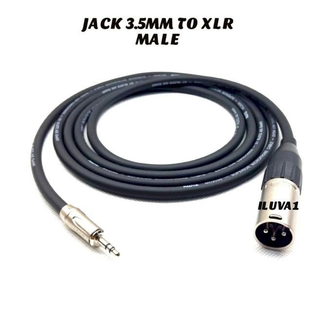 Kabel Klotz Jack 3.5Mm Stereo To Canon Xlr Male Amphenol 5 Meter New Stok