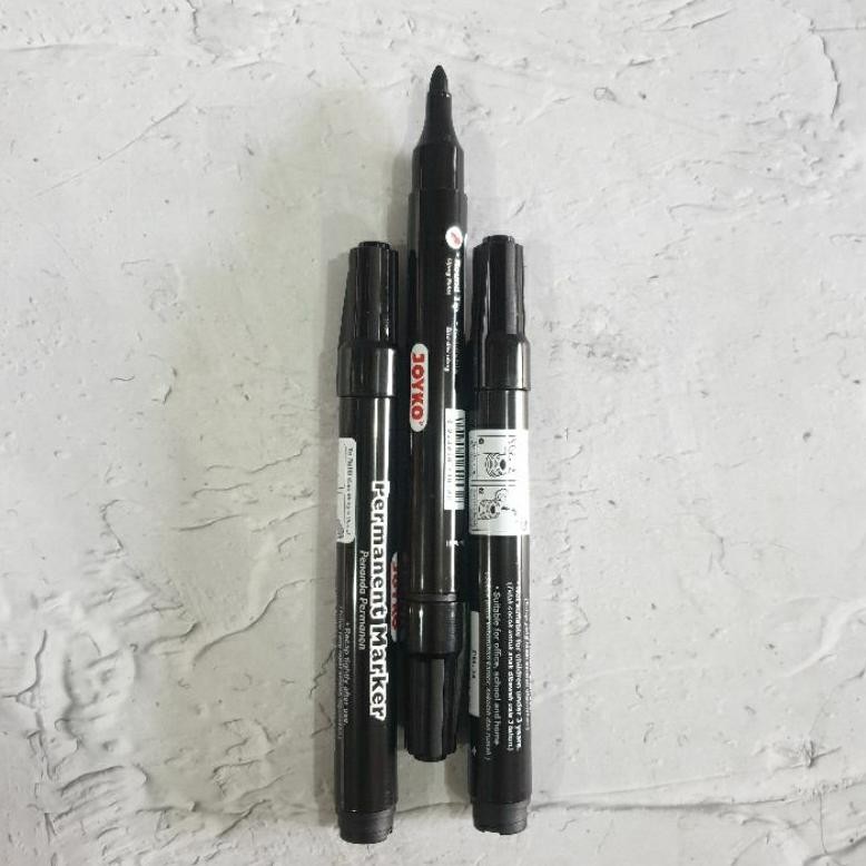 

RB (12 Pcs) Spidol Permanent Joyko Warna Hitam Merah Biru