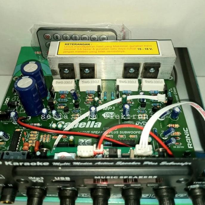 Kit Power Aktif Speker Mic Echo Subwofer Plus Mp3 New Stok