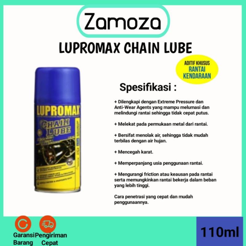 Lupromax Chain Lube Pelumas Rantai Serbaguna 110ml