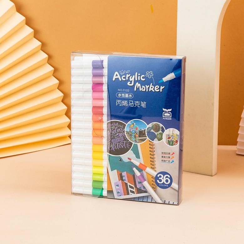 

RB Pen Akrilik Marker Warna Cepat Kering Tahan Air / Spidol Acrylic Painter / Menggambar Kreativitas Seni Edukasi Anak
