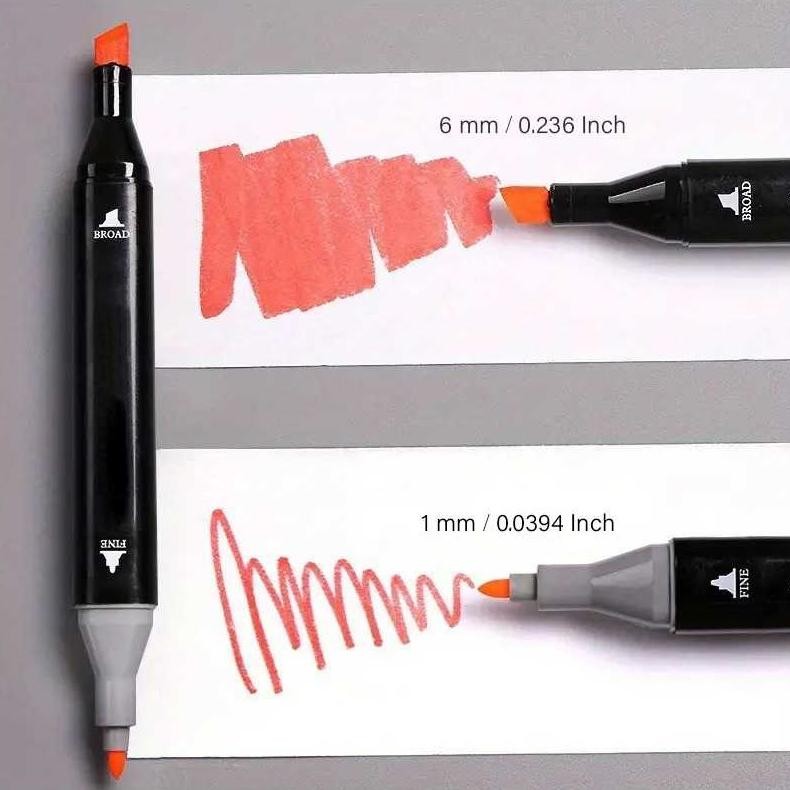 

RB Spidol Dual Side Fine Art Brush Art Marker Set 120 Warna