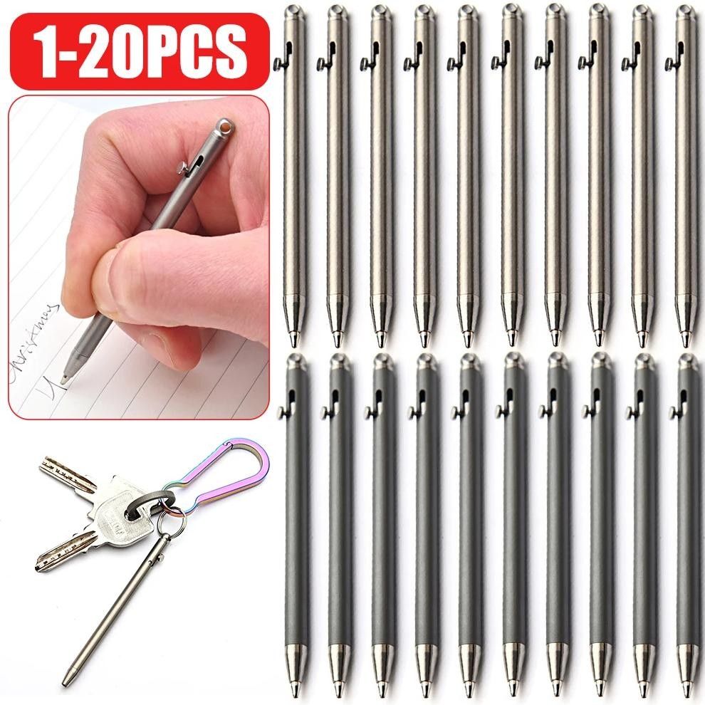 

1-20Pcs Mini Titanium Pen Portable Edc Gadget Outdoor Equipment Personality Creative Signature Pen Unisex Tactical Pen