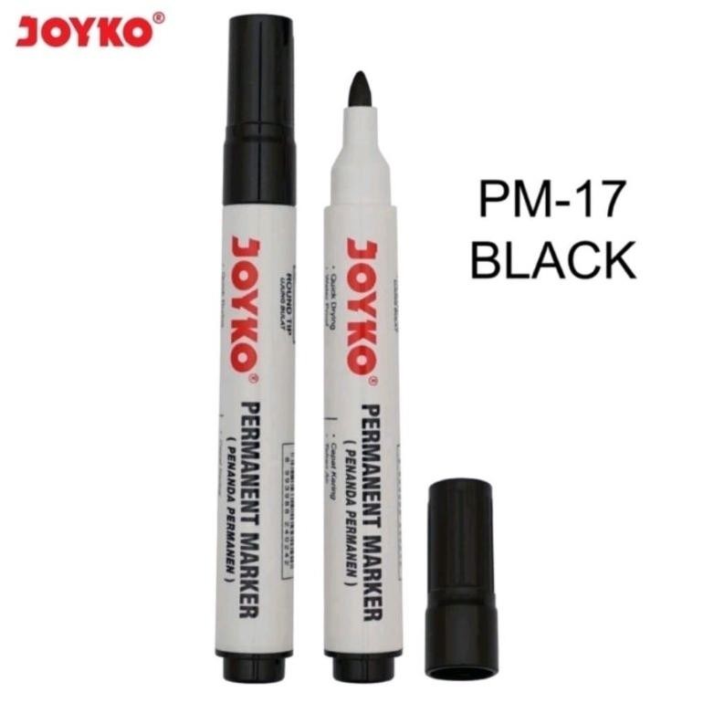 

RB (12pcs) Spidol hitam joyko / Permanent marker joyko / permanent marker PM-17 / spidol murah