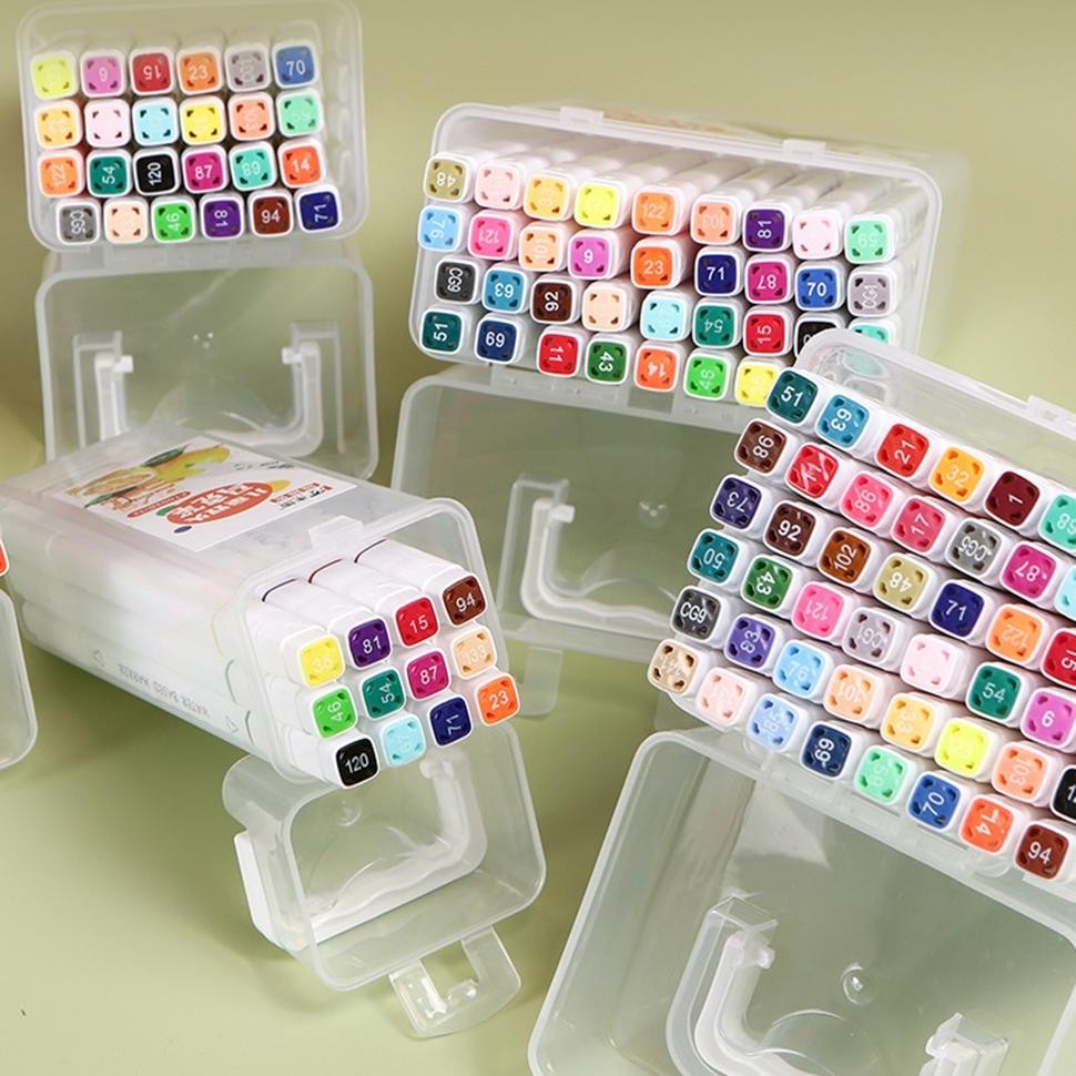 

RB [COD] Spidol Warna Warni Anak 12-48 Colors Marker Set Double Head Paint Office School Students Supplies Stationery