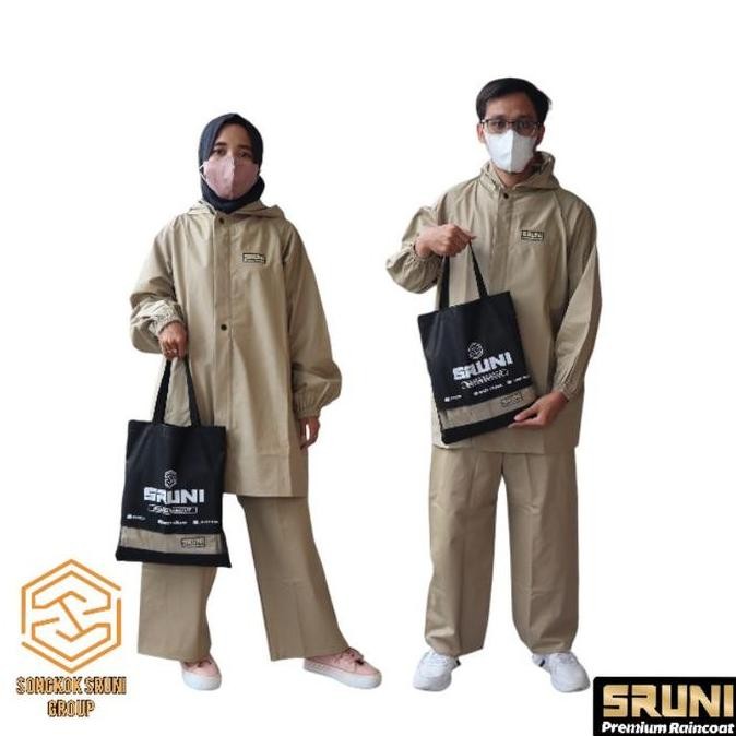 Jas Hujan Sruni Original Anti Rembes Bahan Tebal Elastis Pvc 025 Untuk Pria Dan Wanita Murah Grosir 