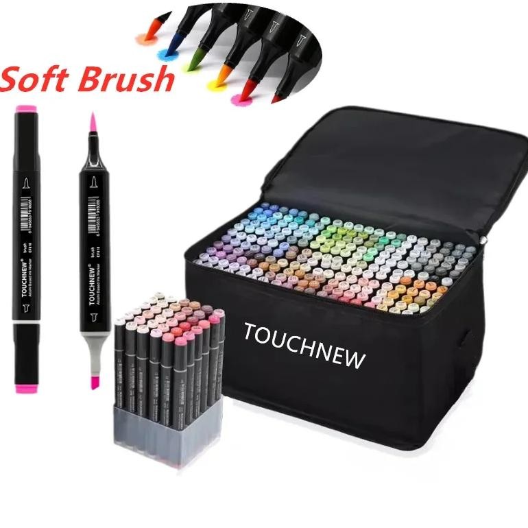 

Touchnew Sketching Markers Soft Brush Marker Pen Set Brush Marker Alcohol-Based Marker Comic Drawing Animation Art Supplies