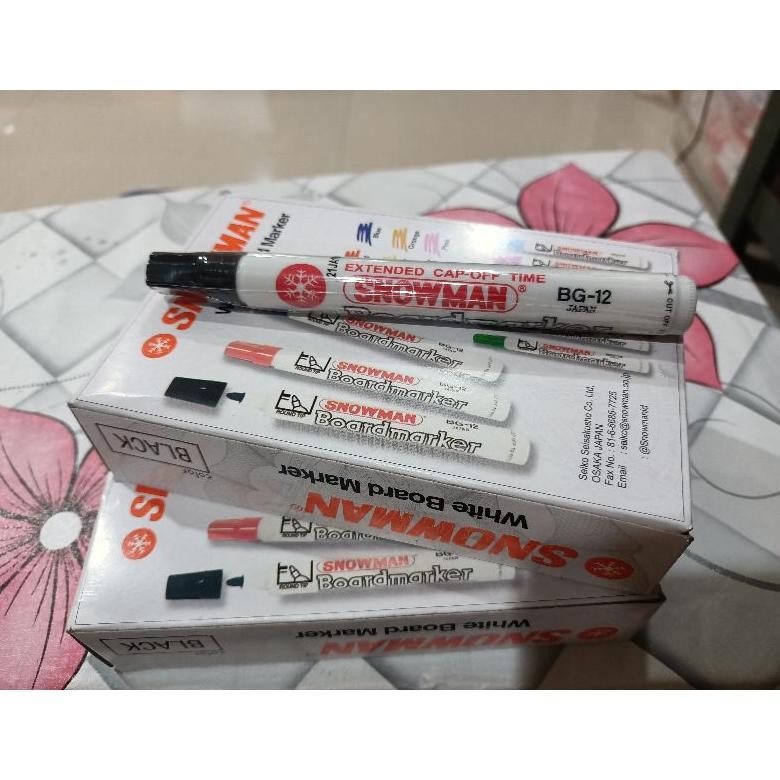 

RB spidol snowman whiteboard BG12/ bisa di hapus isi 12pcs/1lusin